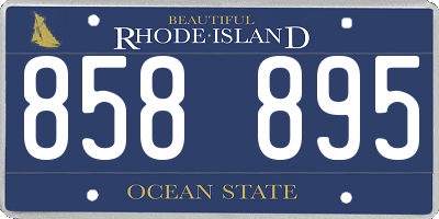 RI license plate 858895