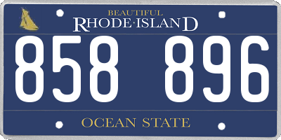 RI license plate 858896