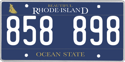 RI license plate 858898