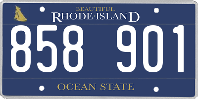 RI license plate 858901