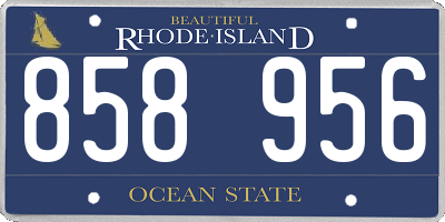 RI license plate 858956