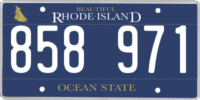RI license plate 858971