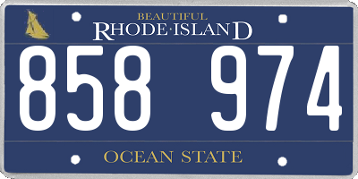 RI license plate 858974