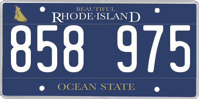 RI license plate 858975