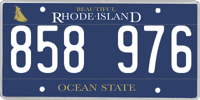 RI license plate 858976