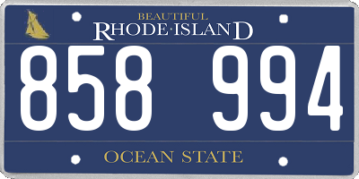 RI license plate 858994