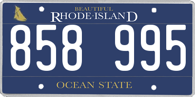 RI license plate 858995