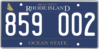RI license plate 859002