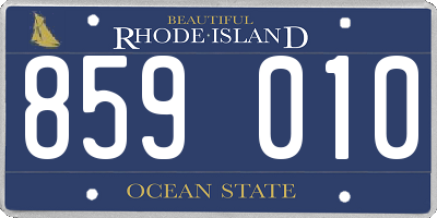 RI license plate 859010