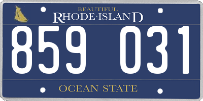RI license plate 859031