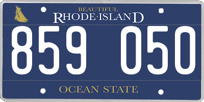 RI license plate 859050