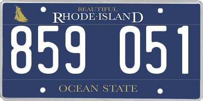 RI license plate 859051
