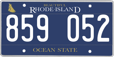 RI license plate 859052