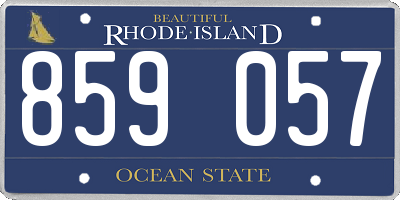 RI license plate 859057