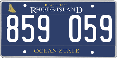 RI license plate 859059