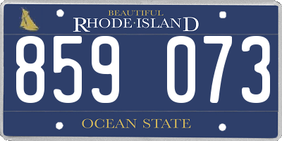 RI license plate 859073