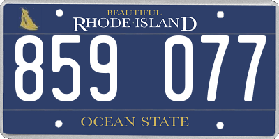 RI license plate 859077