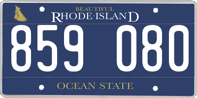 RI license plate 859080
