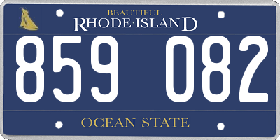 RI license plate 859082