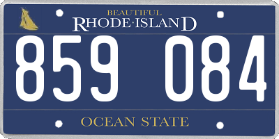 RI license plate 859084