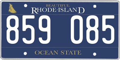 RI license plate 859085