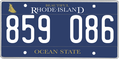 RI license plate 859086
