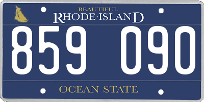 RI license plate 859090
