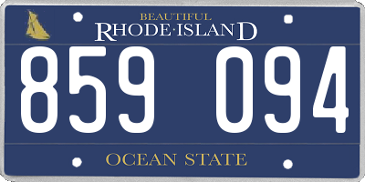RI license plate 859094