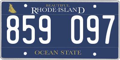 RI license plate 859097