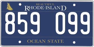 RI license plate 859099