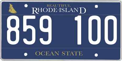 RI license plate 859100