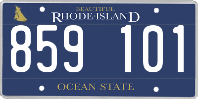RI license plate 859101