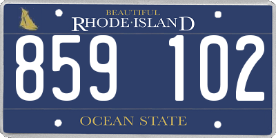 RI license plate 859102