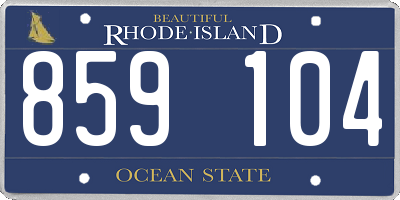 RI license plate 859104