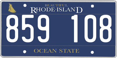 RI license plate 859108