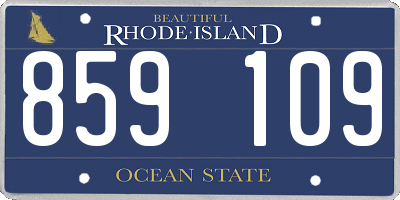RI license plate 859109