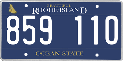 RI license plate 859110