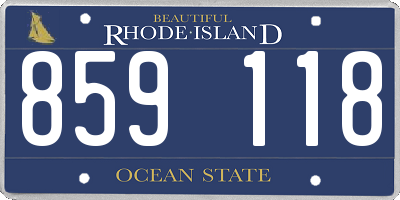 RI license plate 859118