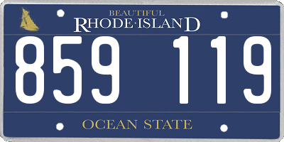 RI license plate 859119