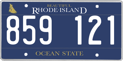 RI license plate 859121
