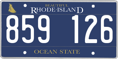 RI license plate 859126
