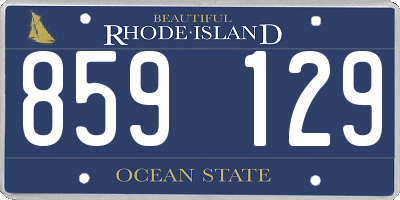 RI license plate 859129