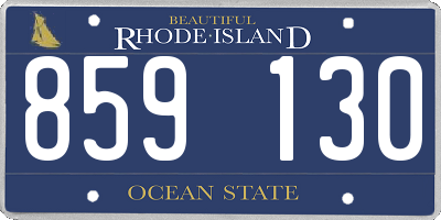 RI license plate 859130