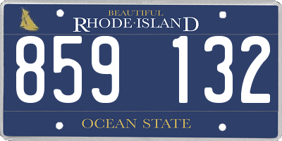 RI license plate 859132