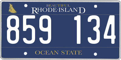 RI license plate 859134