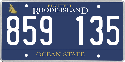 RI license plate 859135