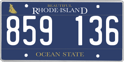 RI license plate 859136