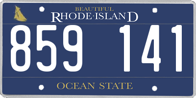 RI license plate 859141