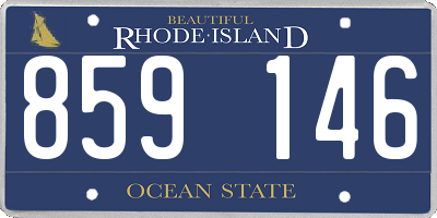 RI license plate 859146