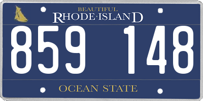 RI license plate 859148